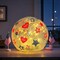 4th of July Decorations - 4 inchs Patriotic Star Globe Night Light with Timer, Independence Day Star Crackle Glass Balls
